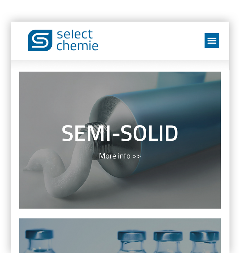 Metalltube zur Abgabe von weißer halbfester Creme mit dem Text "SEMI-SOLID Mehr Info >>".